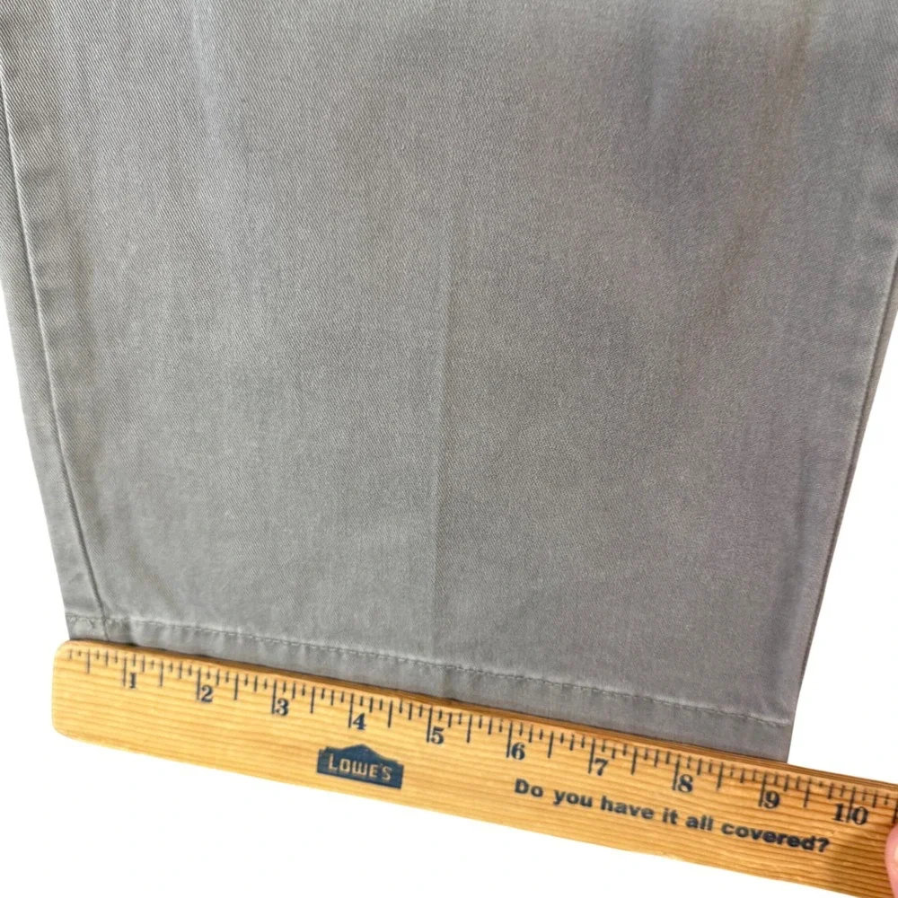 VTG Polo Ralph Lauren Mens 38x31 Gray Chino Pants Flat Front Straight Fit Preppy